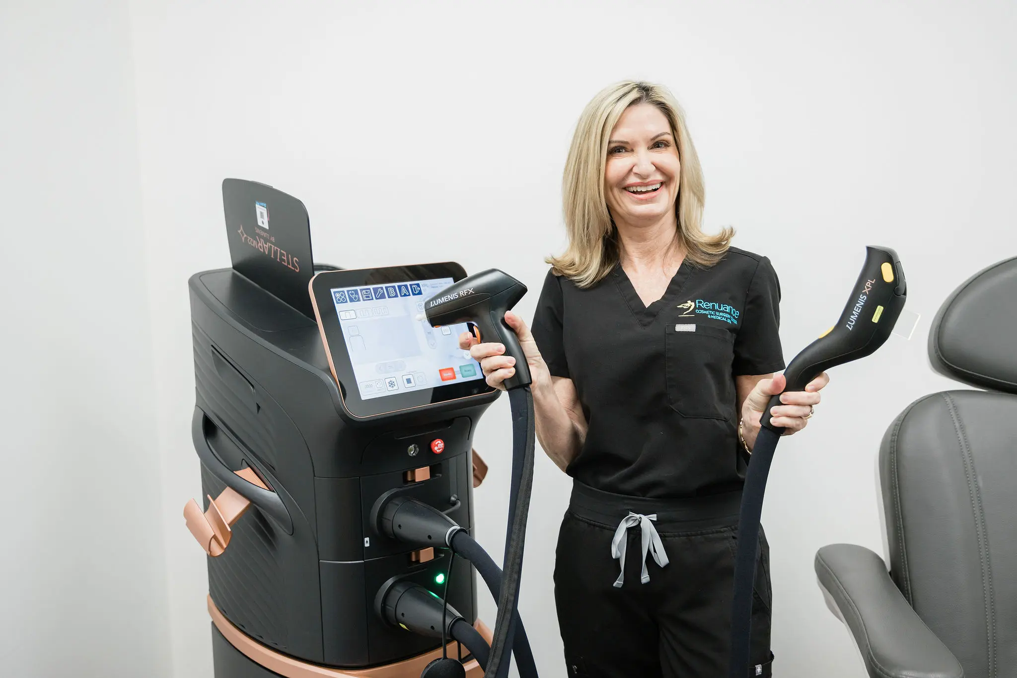 Renuance medspa provider with an RF skin tightening device